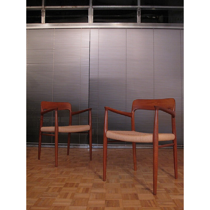 Set of 2 arcmchairs "Model 56" by Niels Moller for J. L. Mollers Mobelfabrik - 1954