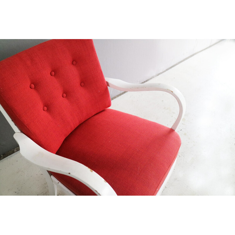 Vintage danish bright red chair - 1970s