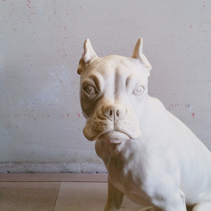Vintage Sculpture of Dog by A. Santin - 1960s