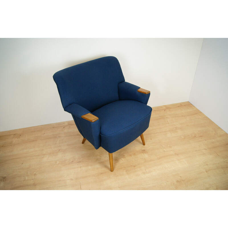 Pair of vintage blue Danish Armchairs - 1950s