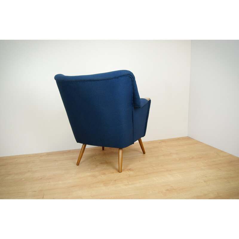 Paire de fauteuils vintage Danois bleus marine - 1950