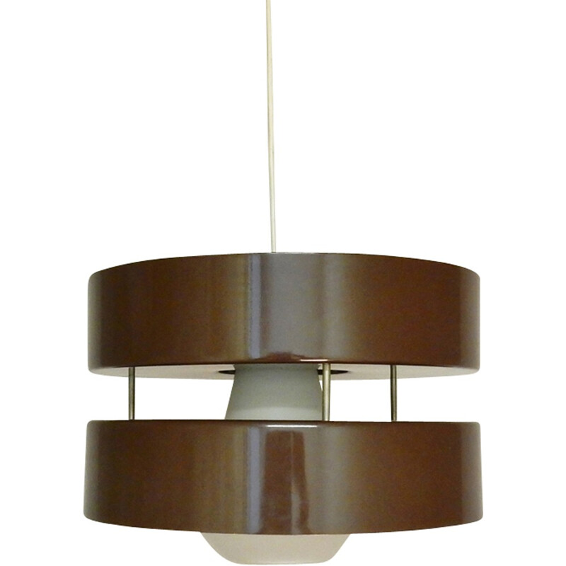 Vintage black pendant light by Hagoort - 1960s