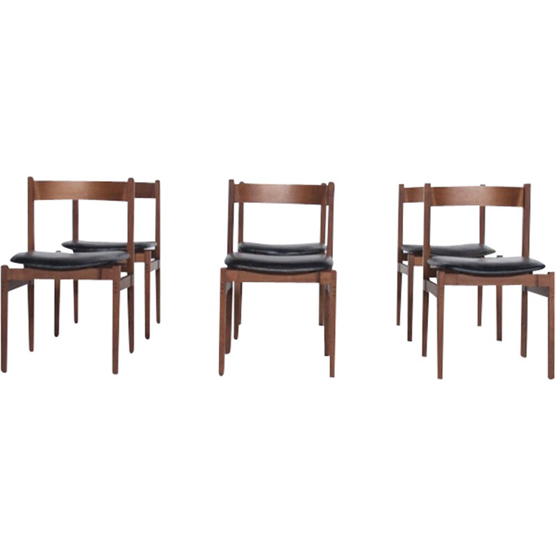 Set of 6 chairs model 104 by Gianfranco Frattini - 1960s