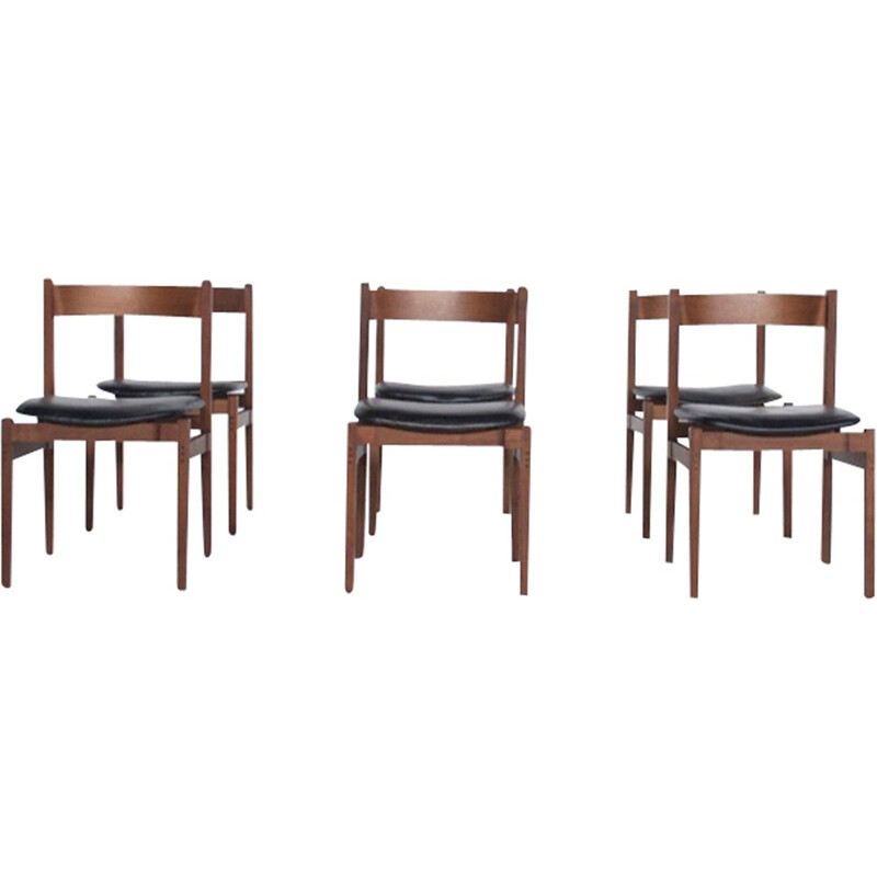 Suite de 6 chaises modèle 104 de Gianfranco Frattini - 1960
