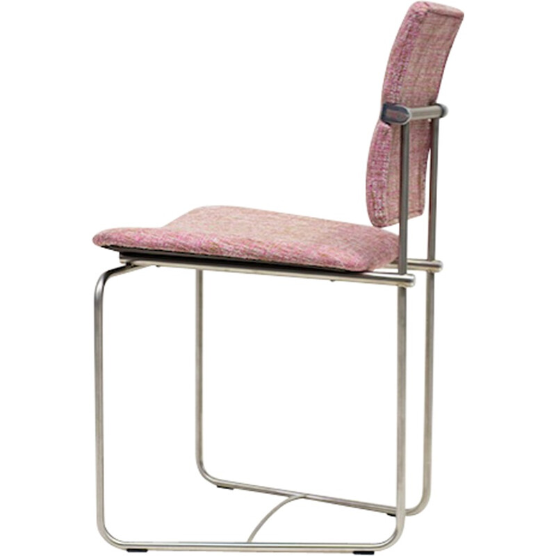 Chair made of pink fabric and metal, Peter Ghyczy - 2000s