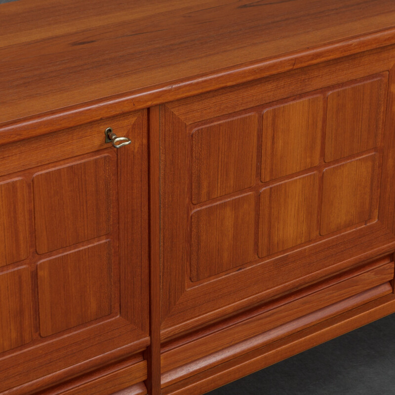 Vintage low teak credenza - 1950s