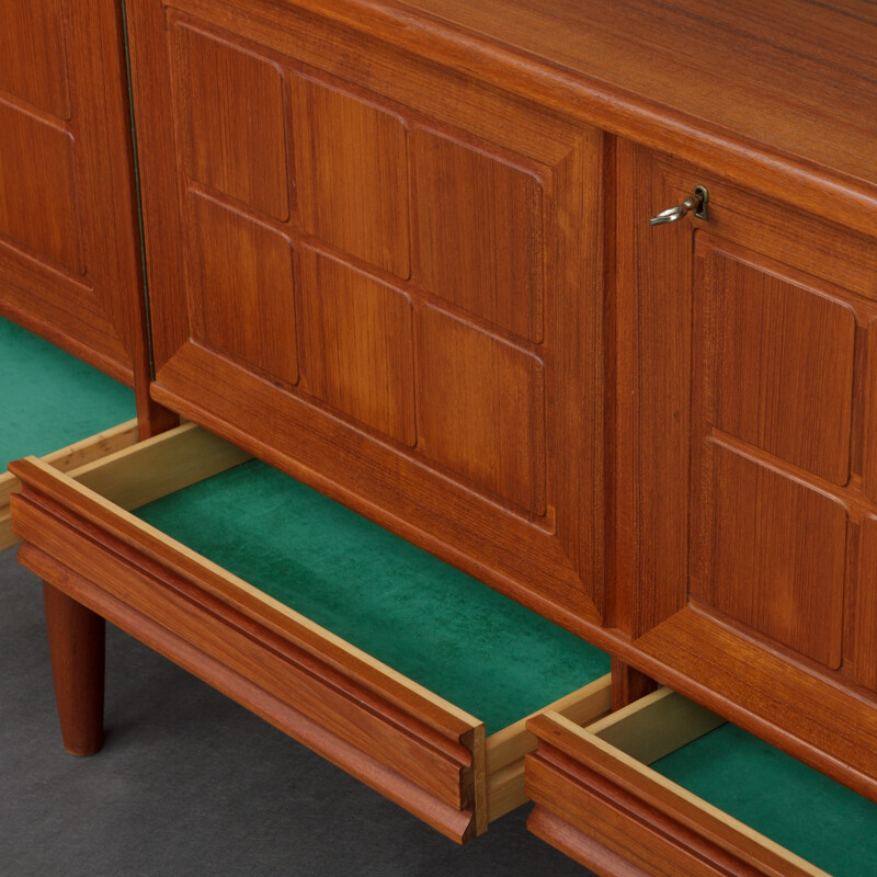 Vintage low teak credenza - 1950s