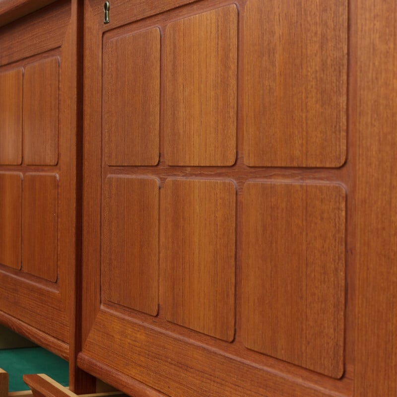 Vintage low teak credenza - 1950s