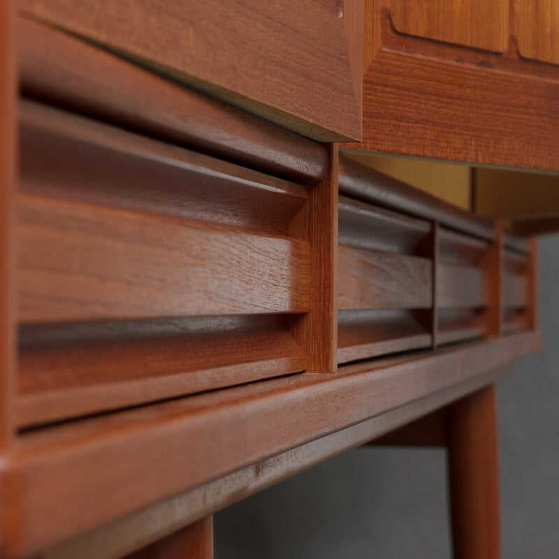 Vintage low teak credenza - 1950s