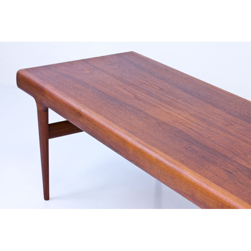 Table Basse Extensible Vintage en Teck par Johannes Andersen pour CFC Silkeborg - 1960