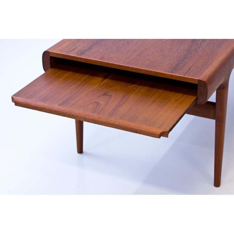 Vintage Teak Extendable Coffee Table by Johannes Andersen for CFC Silkeborg - 1960s