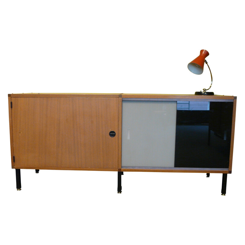 Sideboard in teak, glass and metal, ARP - 1960s