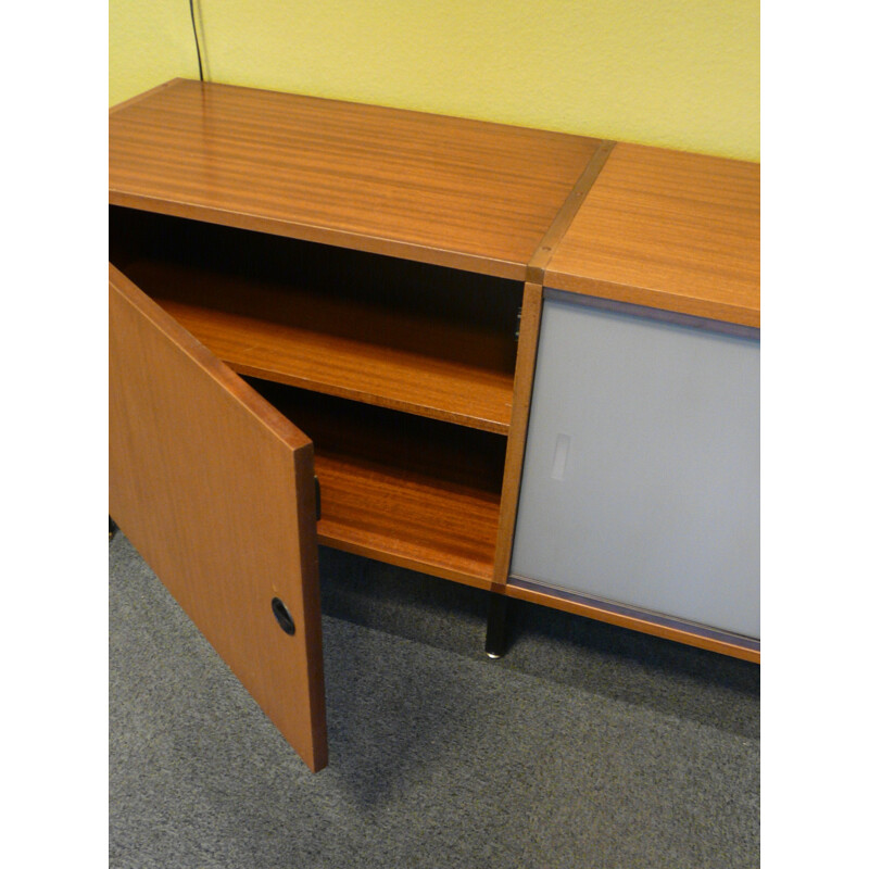 Sideboard in teak, glass and metal, ARP - 1960s