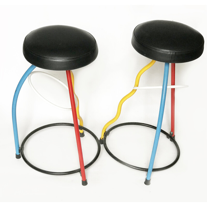 Set of 2 "Duplex" stool by Javier Mariscal for BD - 1983