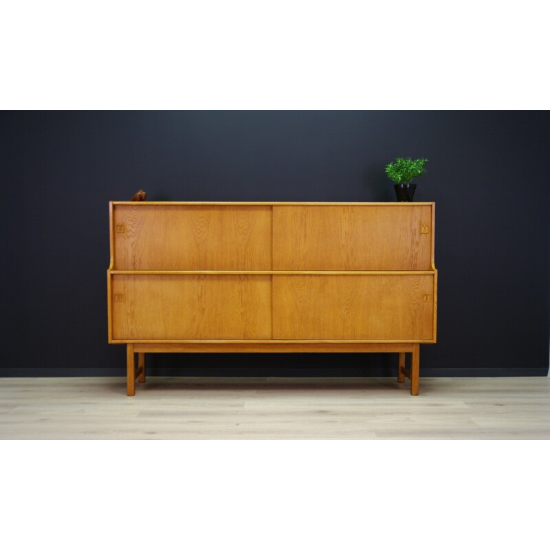 Vintage danish highboard in ash - 1960s