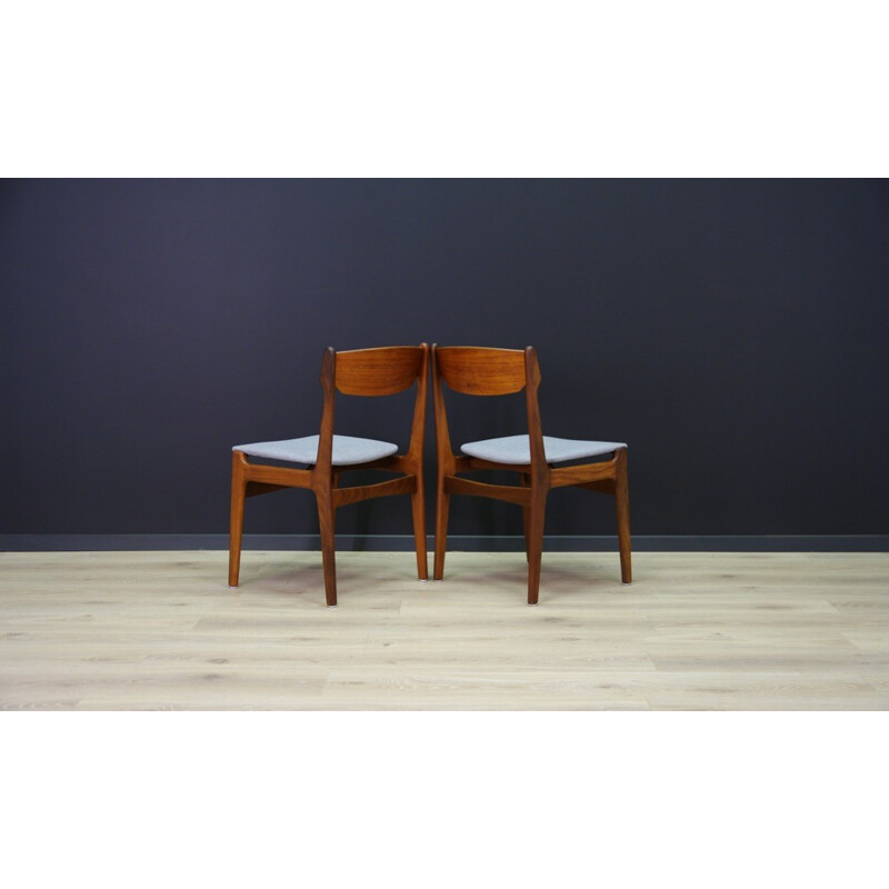 Chaises vintage en teck au design danois - 1970