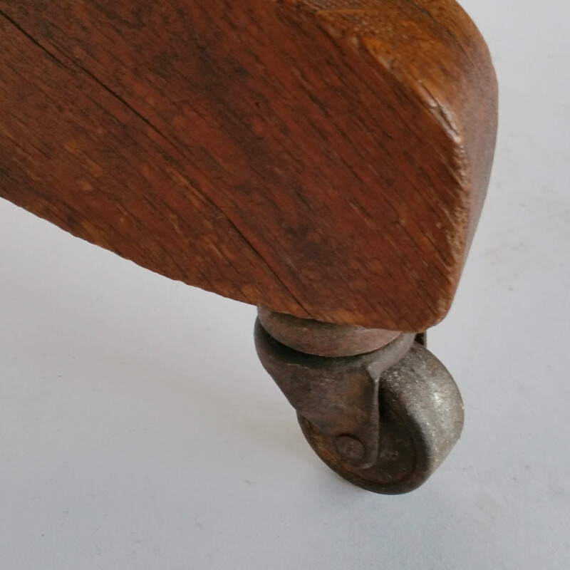 Wood and Cane Adjustable Typewriter Chair for Cook Company - 1930s