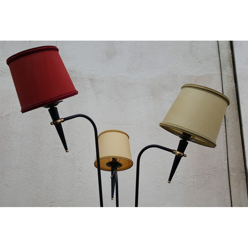 Vintage Floor lamp with 3 lights - 1950s