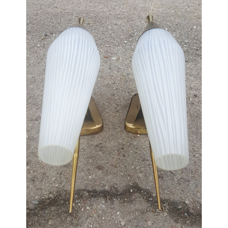 Set of 2 vintage floor lamp - 1950s