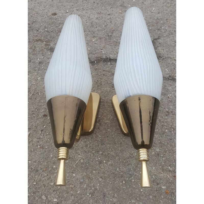 Set of 2 vintage floor lamp - 1950s