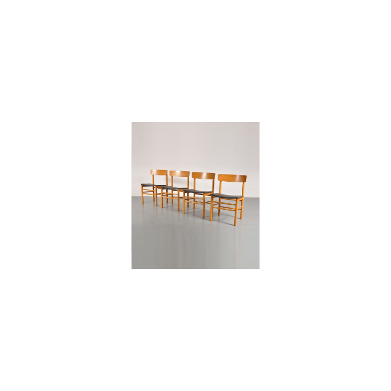 Suite de 4 chaises vintage scandinave - 1960