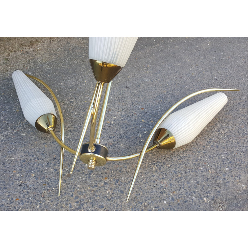 Vintage hanging lamp by Maison Lunel - 1950s