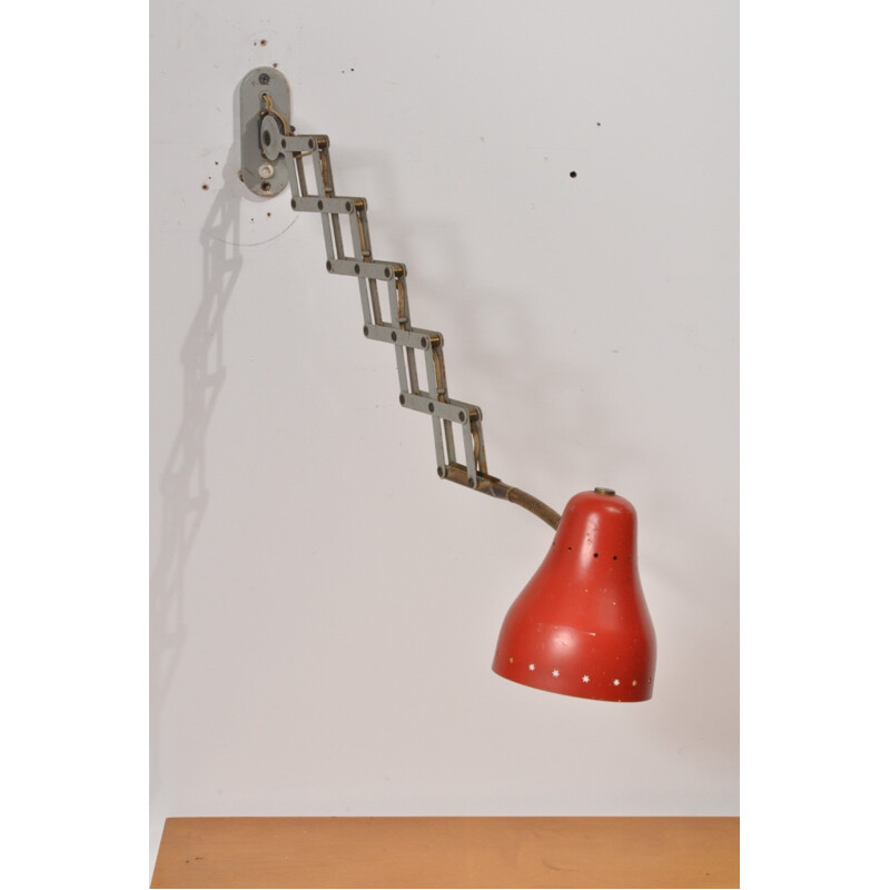 Mid-century Scissor wall lamp by H. Busquet - 1950s