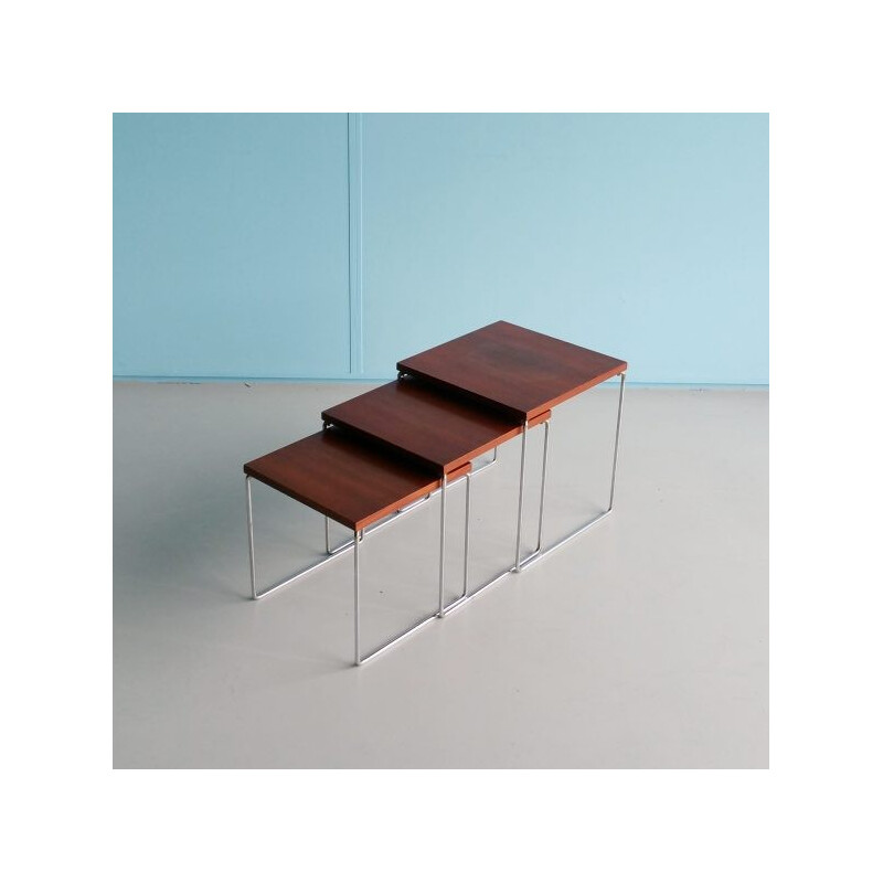 Teak Veneer mid-century Nesting Tables from Brabantia - 1960s