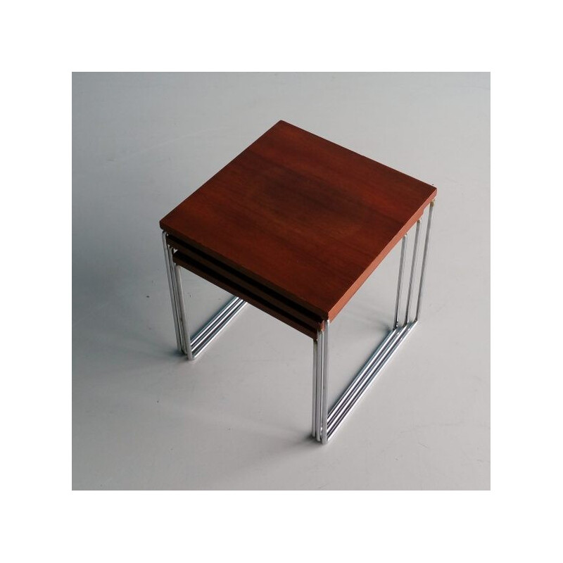 Teak Veneer mid-century Nesting Tables from Brabantia - 1960s