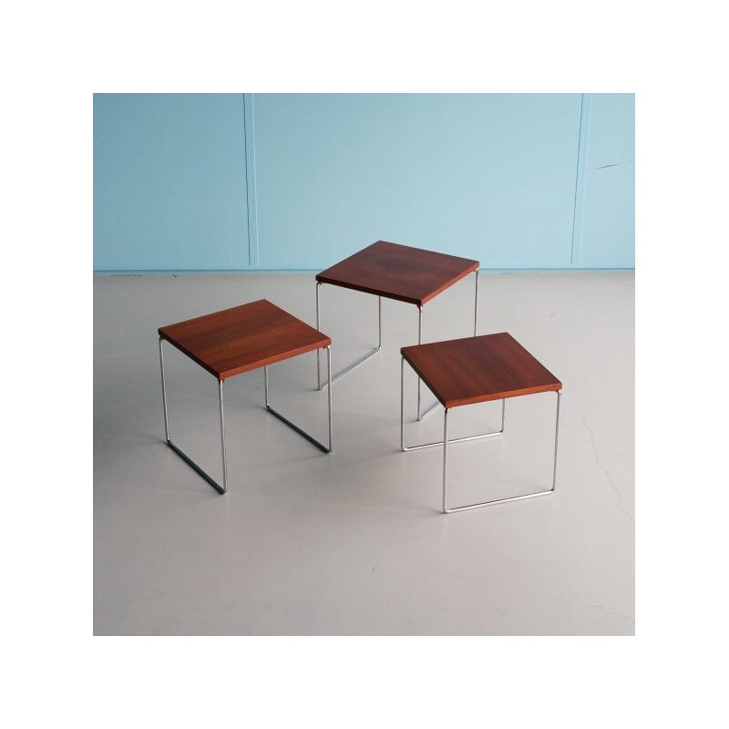 Teak Veneer mid-century Nesting Tables from Brabantia - 1960s