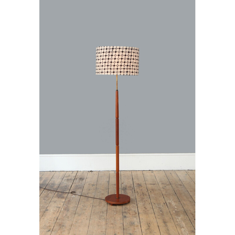 Danish Mid Century Teak Floor Lamp - 1950s