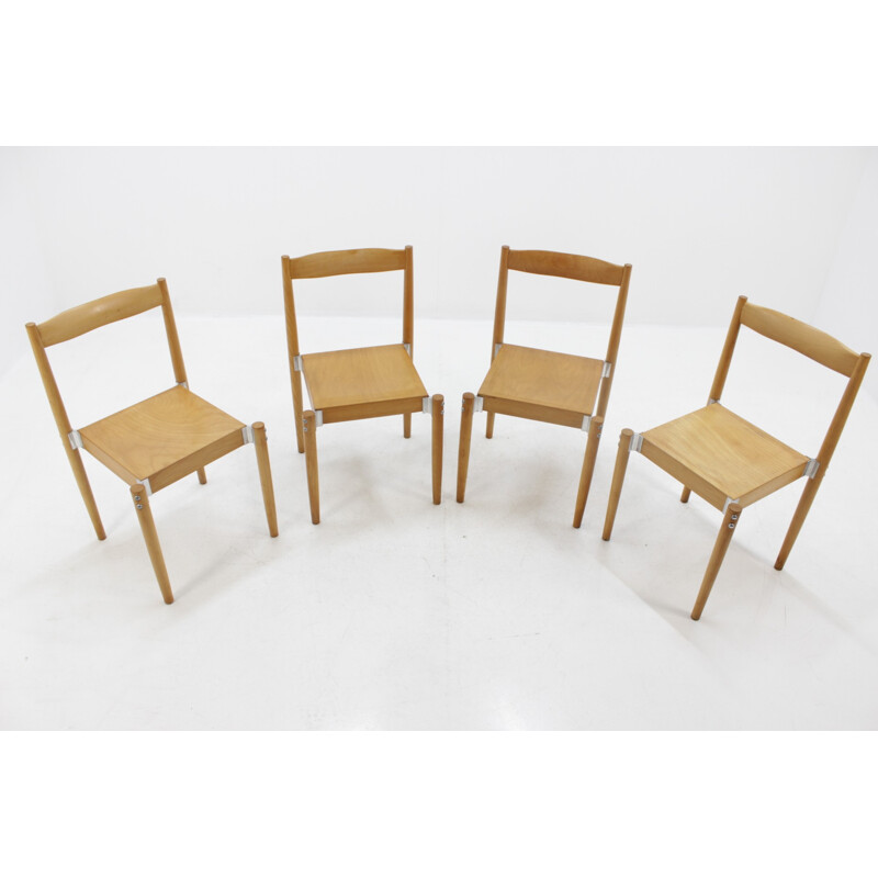 Ensemble de quatre chaises de Miroslav Navrátil - 1960