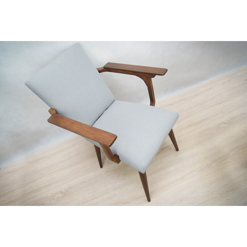 Pair of Modernist Gray Armchairs - 1970s
