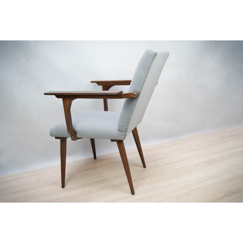 Pair of Modernist Gray Armchairs - 1970s