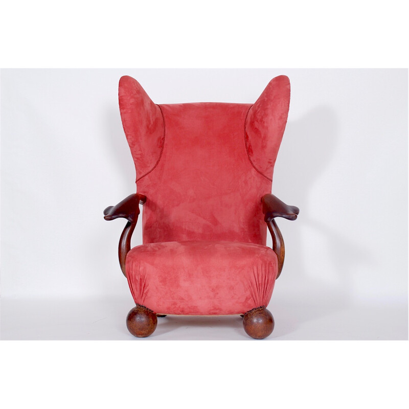 Grand Vintage Fauteuil Extraordinaire Rouge - 1930