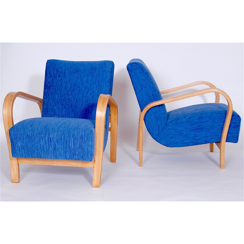 Paire de fauteuils vintages de Kropáček et Koželka - 1950