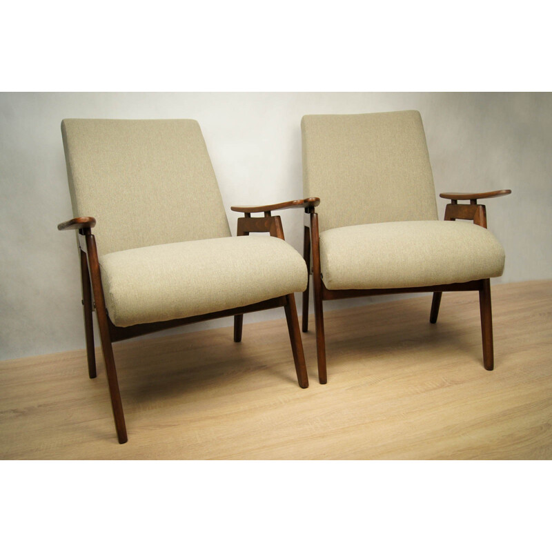 Pair of Model 6950 Armchairs by Jaroslav Smidke for Ton - 1960s