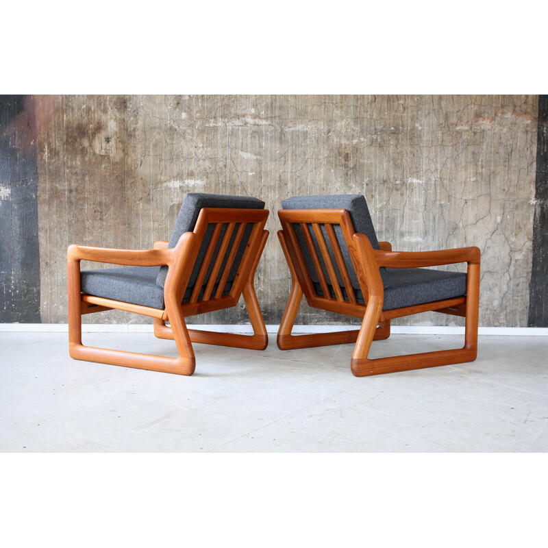 Set of 2 danish vintage easy chair in teak - 1960s