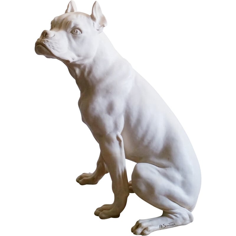 Sculpture Vintage de Chien par A. Santini - 1960