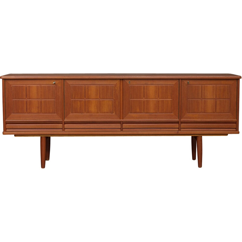 Vintage low teak credenza - 1950s