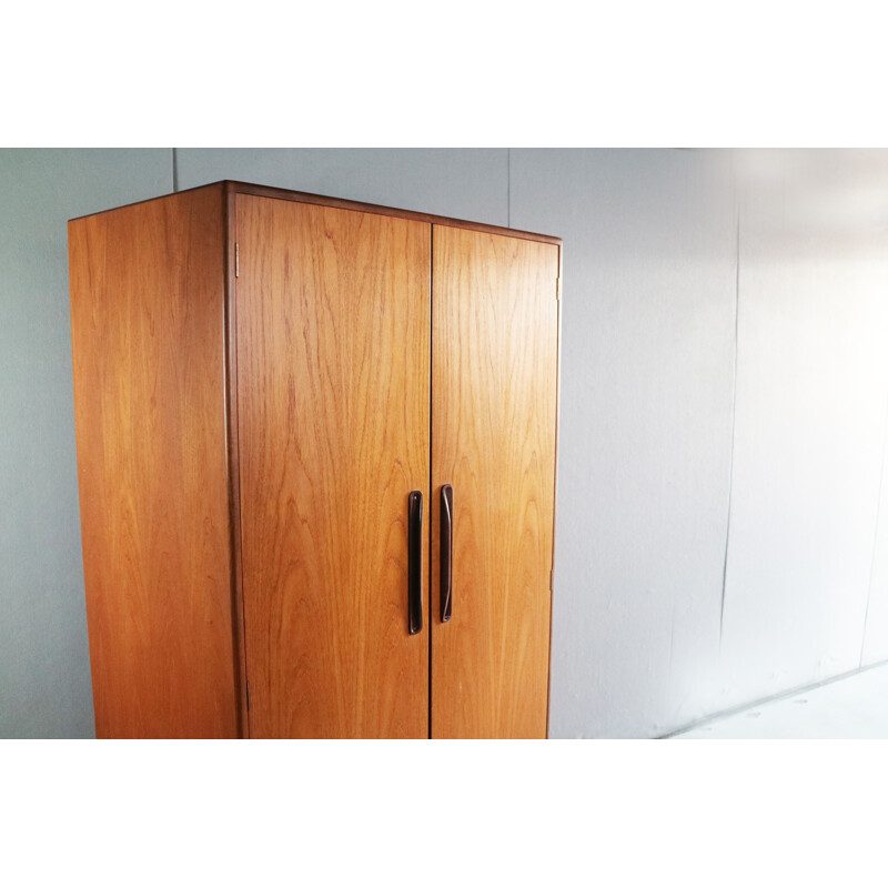 Vintage danish G Plan Fresco double gentlemans teak wardrobe - 1970s