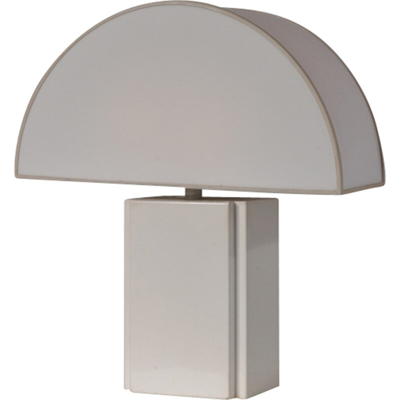 Mid-century White Italian table lamp by Harvey GUZZINI - 1960s