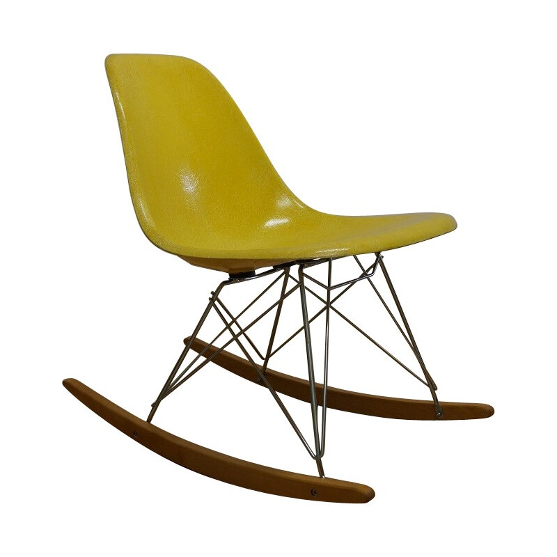 Chair in yellow, EAMES RKR Edition Herman Miller - 1960s