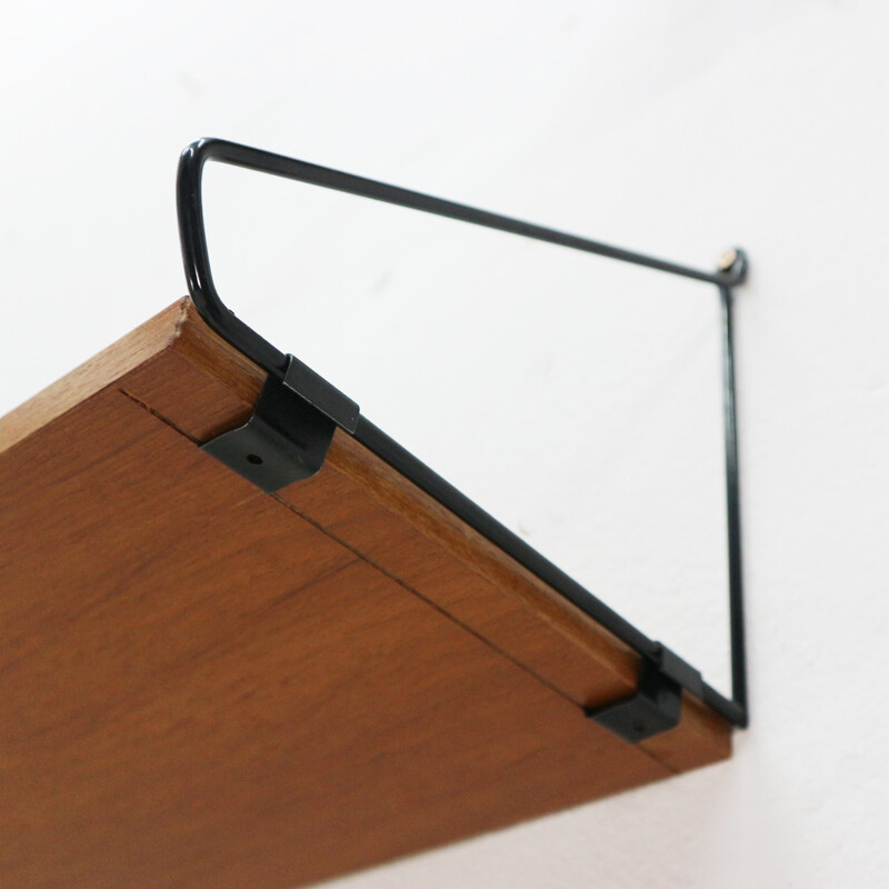 Pair of mid-century teak wall shelves for WHB - 1960s