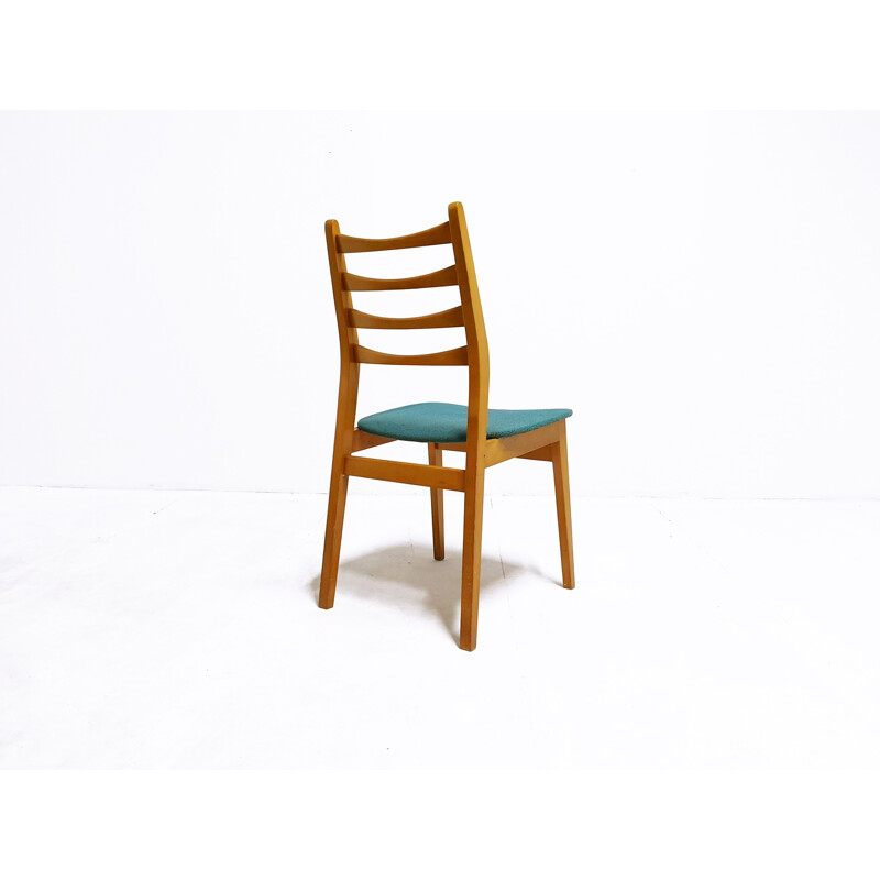 Set of four mid-century beech chairs - 1960s