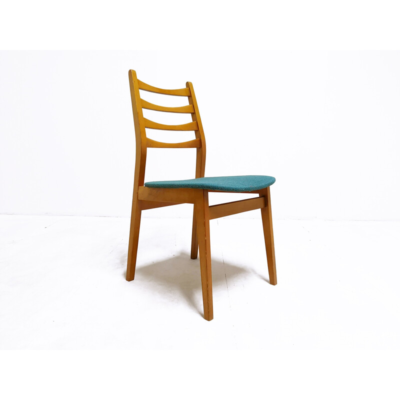 Suite de quatre chaises vintage en hêtre - 1960