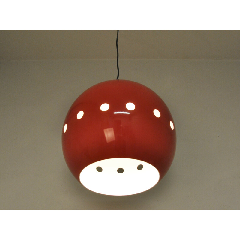 Vintage red pendant lamp by Goffredo Reggiani for Artimeta, 1970