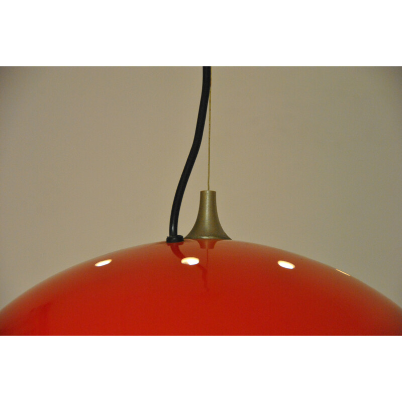 Vintage red pendant lamp by Goffredo Reggiani for Artimeta, 1970