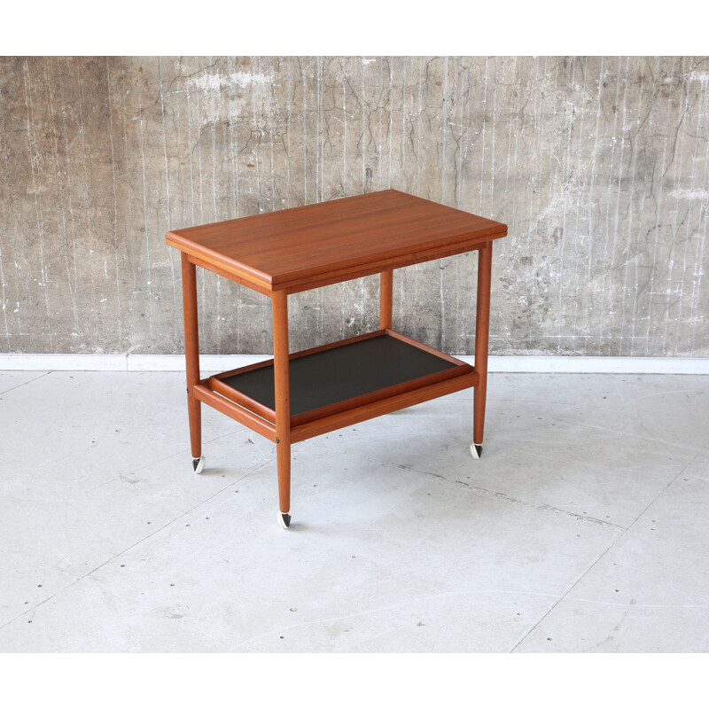 Vintage Scandinavian Teak Serving Cart by Poul Hundevad - 1960s