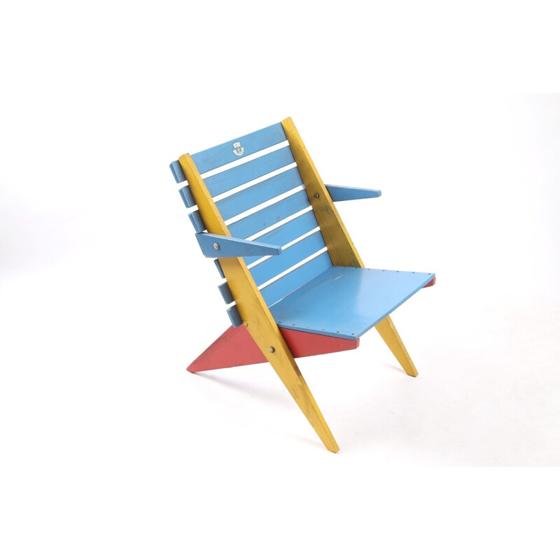 Mid-century Folding design armchair, Czechoslovakia - 1950s